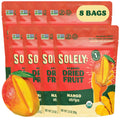 SOLELY - Organic Dried Mango Strips (5 oz Resealable Bags, Pack of 6) - Real Fresh Fruit - 1 Ingredient - Healthy Snacks for Adults & Kids - Non GMO, Vegan Snacks, Shelf Stable - 6 Bags (30 oz)