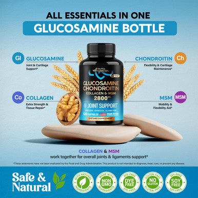 NUTRAHARMONY Glucosamine Chondroitin Capsules & Lymphatic Drops