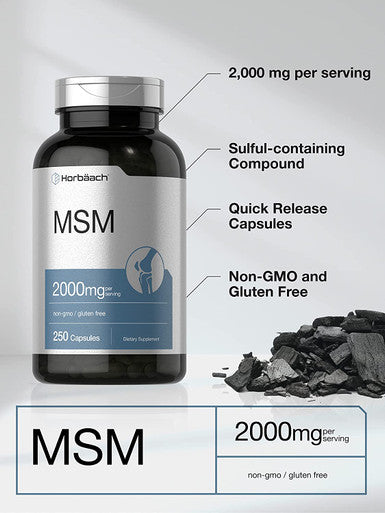 HorbÃƒÆ’Ã‚Â¤ach MSM Supplement Capsules | 2000mg | 250 Count