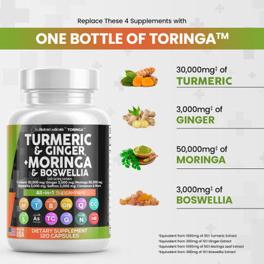Turmeric Curcumin Ginger Moringa Boswellia Saffron Supplement