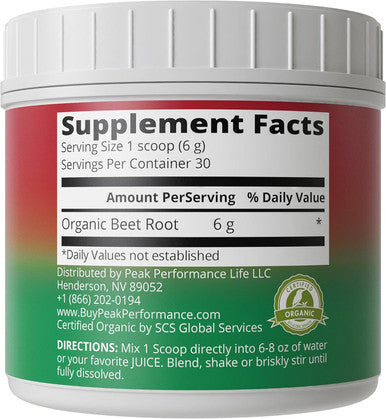 Organic Beet Root Powder - Ultra High Purity Super Food Beets Juice Powder. 100% Pure Nitric Oxide Boosting Beetroot Supplement. Keto, Paleo, Vegan Reds Superfood Rich In Polyphenols