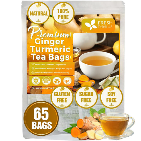 FreshDrinkUS, Premium 120 Mulberry Leaf Tea Bags, 100% Natural & Pure from Mulberry Leaves. Loose Leaf Herbal Tea. Made with Natural Material Tea Bags. No Sugar, No Caffeine, No Gluten, Vegan.