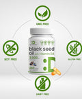 Deal Supplement Black Seed Oil 3000mg with Vitamin D3 2000IU 240 Softgels | Cold-Pressed Nigella Sativa Naturally Occurring Thymoquinone (TQ) | Immune Heart Joint & Bone Health Support
