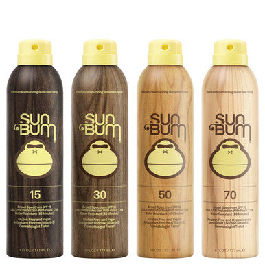 Sun Bum Original Moisturizing Sunscreen Spray SPF 30 | Vegan and Reef Friendly | Octinoxate & Oxybenzone Free | Broad Spectrum UVA/UVB Sunscreen with Vitamin E | 6 oz | Pack of 3