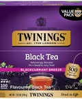 Twinings Lemon & Ginger, Caffeine-Free Herbal Tea Bags, 100 CT Box (1 Pack) | Spicy & Tangy, Ginger, Lemon Peel, Lemongrass, Blackberry Leaves, Soothe Digestion, 100 Foil Lined Individually Wrapped Bags