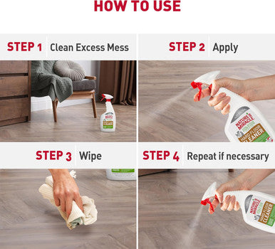Nature'S Miracle Nature's Miracle Hard Floor Cleaner 24 Ounces Dual-Action Stain And Odor Remover Works To Remove Tough Pet Stains And Odors On Sealed Wood And Hard Floor Surfaces