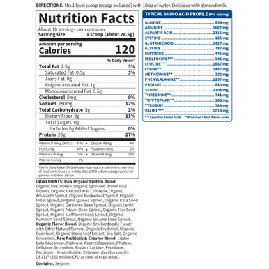 Garden of Life Vegan Protein Powder - Snickerdoodle Cookie - 20G Plant Protein Bcaas Probiotics & Digestive Enzymes - Gluten-Free Non-Gmo