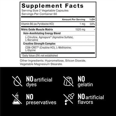Force Factor Volcano Pre Workout Nitric Oxide Booster Supplement For Men With Creatine And L-Citrulline To Boost And Energy, Help Build Muscle, Better Pump And Workout, 120 Capsules