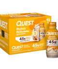 Quest Nutrition Chocolate Protein Shake, 45g Protein, 2g Sugar, 4g Net Carbs, Ready to Drink, Gluten Free, 12 Count | 45g Complete Protein, Ready to Drink, 4g Net Carbs, Gluten Free, Ultrafiltered Nonfat Milk, High Protein, 14 Fl Oz Bottles