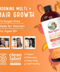 Maryruth Organics Liquid Multivitamin + Lustriva Hair Growth | Biotin 10000mcg | Vitamin D | B Vitamins | Clinically Tested for Thicker Hair Wrinkles Fine Lines Skin Care | Ages 18+ | 30 Fl Oz