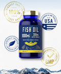 Fish Oil 1000Mg | 300Mg Omega 3 | 250 Count | Non-Gmo And Gluten Free Supplement