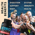 Licorice Root Capsules 4 Months 6800Mg For Skin, Digestion & Immune Health Support - 10In1 Mixed Turmeric Curcumin, Ginger Root