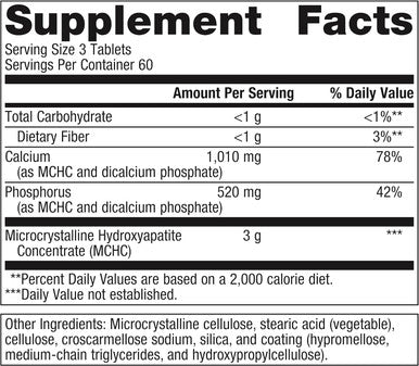 Metagenics Bone Builder Extra Strength - Calcium Supplement Supports Bone Health - High Calcium Content for Bone Health - with Phosphorus - Gluten- & Non-GMO - 180 Tablets - 60 Servings
