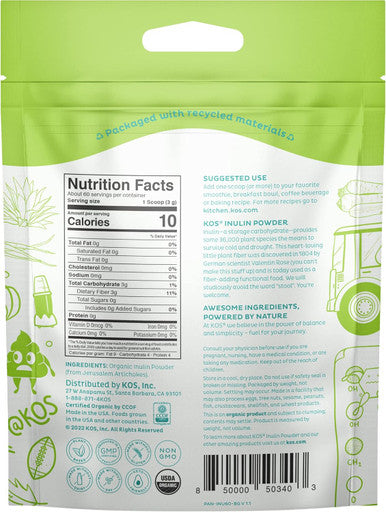 Kos Organic Inulin Powder