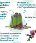 Nature Restore Usda Certified Organic Milk Thistle Seed Powder, 10 Ounces, Packaged In California