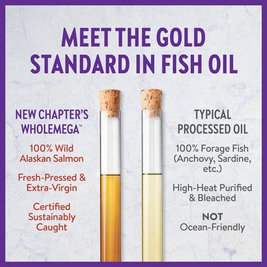 New Chapter Wholemega Whole Fish Oil 120 Softgels