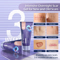 Pm Intensive Overnight Scar Cream 1.06 Oz, Medical Grade Silicone Scar Gel, Promotes Skin Regeneration When You Sleep, Scar Treatment Cream From Surgery, Injuries, Burns, Keloids, Etc
