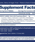 Bodyhealth Perfectamino Tablets 150 Ct Essential Amino Acid With Bcaas Lysine Phenylalanine Threonine Methionine Tryptophan Supplement For Muscle Mass Production Recovery and Strength