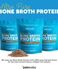 Paleovalley 100% Grass Fed Bone Broth Protein Powder Chocolate Rich in Collagen for Hair Skin Gut Health Bone and Joint Support 28 Servings