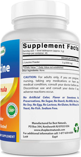 Best Naturals L-Leucine Pure Powder 8 OZ