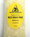 Rice Bran Wax Organic Vegan Beads Vegetable Pastilles Flakes Premium Prime Grade A 100% Pure 4 oz, 113 g