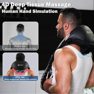 Pro Shiatsu Neck Massager,4D Neck And Shoulder Massager,Neck Massager For Pain Relief Deep Tissue,Massagers For Neck And Back, Kneading Massager For Neck,Back,Shoulder Pain Relief