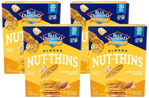 Blue Diamond Almonds Nut-Thins Hint of Sea Salt, 4.25 oz, Pack of 6