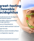 American Health Daily Chewable Tablet Acidophilus, 1 Billion Live Cultures, Beneficial Bacteria For The Digestive & Immune Systems, Strawberry, 60 Count