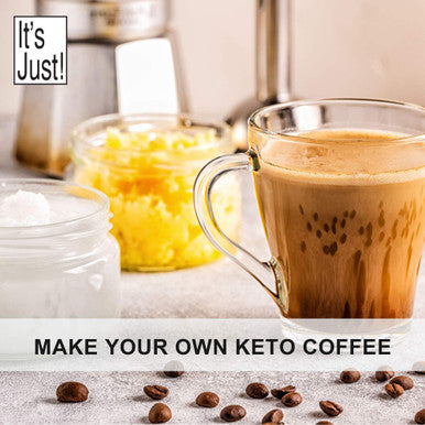 It's Just - MCT Oil Powder C8:C10 (60:40), 70% Fat, Non-Dairy, Keto Coffee Creamer, Non-GMO Coconuts, Unflavored, 8oz