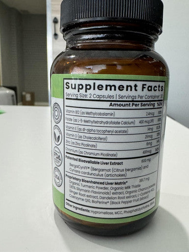 Zen Nutrients The Everyday Liver Vitamin - Liver Cleanse Detox & Repair With Bergacyn Ff, Organic Milk Thistle, Dandelion Root & Artichoke Extract For Liver Health - Fatty Liver Support Supplements