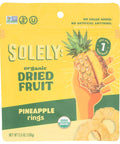SOLELY - Organic Dried Pineapple Rings (5.5 oz Resealable Bags, Pack of 3) - Real Fresh Fruit - 1 Ingredient - Healthy Snacks for Adults & Kids - Non GMO, Vegan Snacks, Shelf Stable - 3 Bags (16.5 oz)