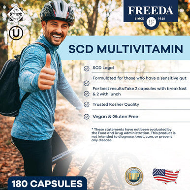 Freeda Multivitamin ÃƒÂ¢Ã¢â€šÂ¬Ã¢â‚¬Å“ Scd Multivitamin - Kosher Multi Vitamins Supplements For Women Health - Men'S Vitamins For Men Health - Multivitamins For Men & Women Adult Vitamins Multivitamin (180 Count)