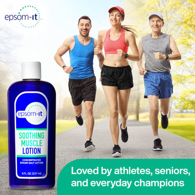 Epsom-It Soothing Muscle Lotion - Epsom Salt Magnesium Sulfate Cream Arnica for Muscle Stiffness, Topical Magnesium Lotion, Providing Comfort for Legs, Knee and Feet, 8.0 oz.