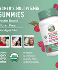Maryruth Organics Multivitamin for Women | Womens Multivitamin Gummy | Vegan | USDA Organic | Immune Support Gummy Vitamins | Hair and Skin Vitamins for Women | Vitamin D3 | Selenium | 60 Count