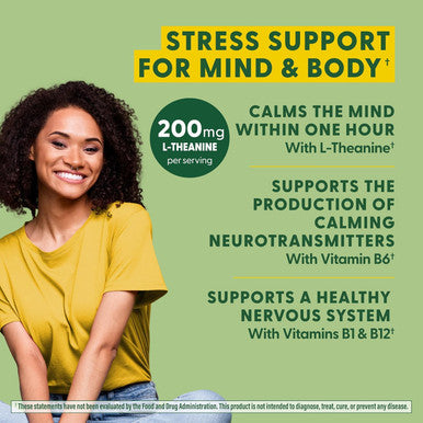 Megafood L-Theanine & Vitamin B Complex - 200 Mg L Theanine Supplement With B Complex Vitamins For Women & Men - Plus Lemon Balm Leaf & Zinc - Vegan, Gluten Free, Non-Gmo - 60 Tablets, 30 Servings