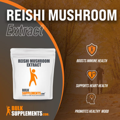 BulkSupplements Reishi Mushroom Extract Powder - Mushroom Supplements for Immune Support, Superfood - 1000mg of Ganoderma Lucidum Extract , (1 Kilogram - 2.2 lbs)