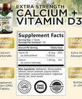 Calcium 1200 Mg With Vitamin D3, Calcium Supplement Vitamins, Supports Bone Strength, Teeth & Immune System, Calcium Supplements For Women & Men, Nature'S Absorbable Calcium Carbonate - 240 Tablets