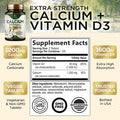Nature'S Nutrition Calcium 1200 mg with Vitamin D3 Calcium Supplement Vitamins Supports Bone Strength Teeth & Immune System Calcium Supplements for Women & Men Nature's Absorbable Calcium Carbonate - 240 Tablets