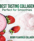 Collagen Peptides Powder Supplement - Supports Joint, Bone, Skin & Nail Health & Post Workout Recovery - Grass Fed, Hydrolyzed Protein Peptides Type I, II, III, V, X - Non-GMO, Berry - 30 Servings