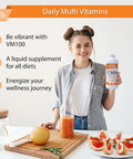 Buried Treasure Vm100 Daily Multi - 32 Servings, Liquid Vitamins Minerals Supplement With Dose Cup