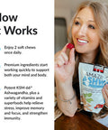 Force Factor Amazing Ashwa for Relief, Memory, Focus, and Immune Support Health, Ashwaganda Supplement with KSM-66 Ashwagan for , 120 Soft Chews