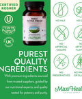 Maxi Health Probiotics for Digestive Health and Gut 15 Strains 20 Billion CFU Active Organisms - Probiotics for Men and Women with Lactobacillus Rhamnosus Daily Probiotic for Digestive Support 30 Capsules