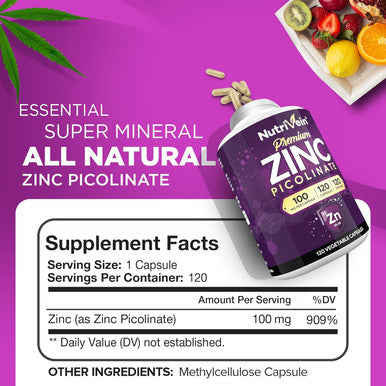 Nutrivein Premium Zinc Picolinate, Ashwagandha, And Liposomal Glutathione Supplement Bundle: Sea Moss, Reduced Glutathione, & Zinc Supplements For Men & Women For Immunity, Detox, Rest, & Recovery