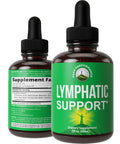 Lymphatic Drainage Drops. Sugar Free 7-In-1 Lymph Detox And Cleanse Support. Vegan Supplement With Echinacea Root, Red Clover