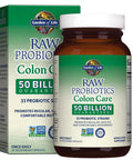 Garden of Life Probiotics For Women And Men - Raw Probiotics Colon Care 50 Billion Cfu And Enzymes Raw Fruits Veggies Once Daily Acidophilus Probiotic For Regularity And Immune Health - 30 Capsules