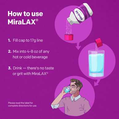 MiraLAX Laxative Powder 45 Dose Polyethylene Glycol 3350