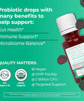 Maryruth Organics USDA Organic Liquid Kids Probiotic Drops by | Digestive Health | Gut Health | Kids Immune Support Supplement | Overall Health and Wellness | Non GMO | Vegan | 30 Servings