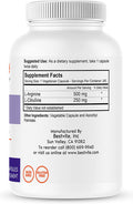 L-Arginine L-Citrulline 500mg / 250mg Vegan (240 Vegetarian Capsules) - No Stearates - No Dicalcium Phosphate - Non GMO - Gluten Free