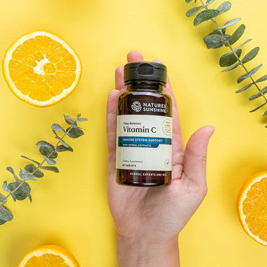 Natures Sunshine Vitamin C Time Release, 1000 Mg, 120 Tablets | Supports The Immune System And Quench Dangerous Free Radicals