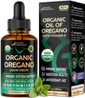 Nutraharmony Usda Organic Oil Of Oregano - Liquid Drops With Vitamin E - Made In Usa - Supplement For Immune Support Digestion Health & Antioxidant - Non-Gmo Natural Vegan - As Pills Capsules Softgels 1 Fl Oz